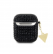 Guess Rhinestones Triangle metalllogofodral för AirPods 1/2 svart