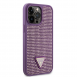 Guess Rhinestones Triangle Metal Logo Fodral till iPhone 15 Pro Max Lila