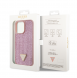 Guess Rhinestones Triangle metalllogofodral för iPhone 15 Pro Max Rosa