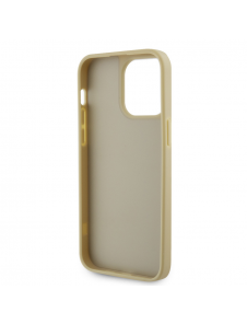 Guess Rhinestones Triangle metalllogofodral för iPhone 15 Pro Max Gold