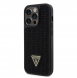 Guess Rhinestones Triangle Metal Logo Fodral till iPhone 15 Pro Svart