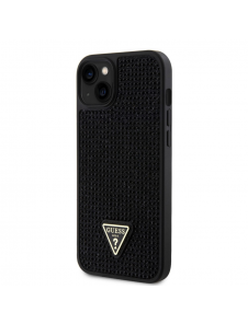Guess Rhinestones Triangle Metal Logo Fodral till iPhone 15 Plus Svart