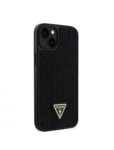 Guess Rhinestones Triangle Metal Logo Fodral till iPhone 15 Plus Svart