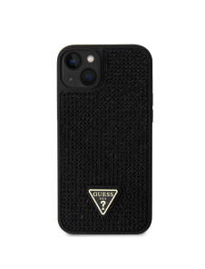 Guess Rhinestones Triangle Metal Logo Fodral till iPhone 15 Plus Svart