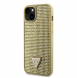 Guess Rhinestones Triangle metalllogofodral för iPhone 15 Gold