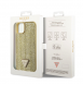 Guess Rhinestones Triangle metalllogofodral för iPhone 15 Gold