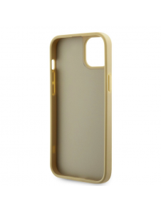 Guess Rhinestones Triangle metalllogofodral för iPhone 15 Gold