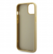 Guess Rhinestones Triangle metalllogofodral för iPhone 15 Gold