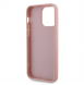Guess Rhinestones Triangle metalllogofodral för iPhone 14 Pro Max Rosa