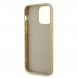 Guess Rhinestones Triangle metalllogofodral för iPhone 14 Pro Max Gold