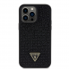 Guess Rhinestones Triangle Metal Logo Fodral till iPhone 14 Pro Max Svart