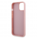 Guess Rhinestones Triangle metalllogofodral för iPhone 14 Rosa