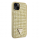 Guess Rhinestones Triangle metalllogofodral för iPhone 14 Gold