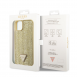 Guess Rhinestones Triangle metalllogofodral för iPhone 14 Gold