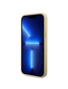 Guess Rhinestones Triangle metalllogofodral för iPhone 14 Gold