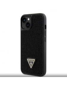 Guess Rhinestones Triangle Metal Logo Fodral till iPhone 14 Svart