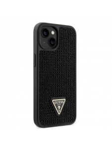 Guess Rhinestones Triangle Metal Logo Fodral till iPhone 14 Svart