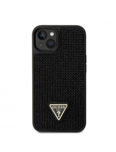Guess Rhinestones Triangle Metal Logo Fodral till iPhone 14 Svart