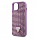 Guess Rhinestones Triangle Metal Logo Fodral för iPhone 13 Lila