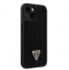Guess Rhinestones Triangle metalllogofodral för iPhone 13 Svart