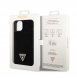 Guess Rhinestones Triangle metalllogofodral för iPhone 13 Svart