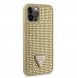 Guess Rhinestones Triangle Metal Logo Fodral för iPhone 12/12 Pro Gold