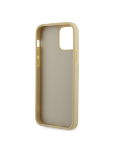 Guess Rhinestones Triangle Metal Logo Fodral för iPhone 12/12 Pro Gold