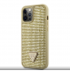 Guess Rhinestones Triangle metalllogofodral för iPhone 12 Pro Max Gold