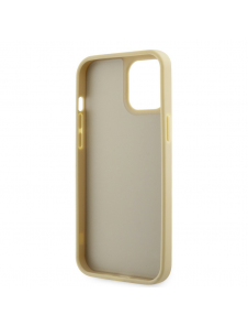 Guess Rhinestones Triangle metalllogofodral för iPhone 12 Pro Max Gold