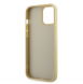 Guess Rhinestones Triangle metalllogofodral för iPhone 12 Pro Max Gold