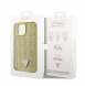 Guess Rhinestones Triangle metalllogofodral för iPhone 12 Pro Max Gold