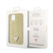 Guess Rhinestones Triangle Metal Logo Fodral iPhone 11 Pro Max Gold