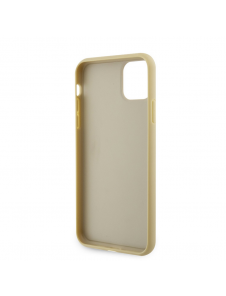Guess Rhinestones Triangle Metal Logo Fodral iPhone 11 Pro Max Gold