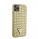 Guess Rhinestones Triangle Metal Logo Fodral iPhone 11 Pro Max Gold