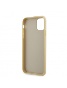 Guess Rhinestones Triangle Metal Logo-fodral för iPhone 11 Pro Gold