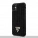 Guess Rhinestones Triangle metalllogofodral för iPhone 11 Svart