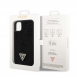 Guess Rhinestones Triangle metalllogofodral för iPhone 11 Svart
