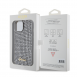 Guess PU Square Mirror Script Logo Fodral till iPhone 15 Silver