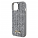 Guess PU Square Mirror Script Logo Fodral till iPhone 15 Silver