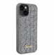 Guess PU Square Mirror Script Logo Fodral till iPhone 15 Silver