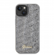 Guess PU Square Mirror Script Logo Fodral till iPhone 15 Silver