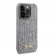 Guess PU Square Mirror Script Logo Fodral för iPhone 15 Pro Max Silver