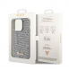 Guess PU Square Mirror Script Logo Fodral för iPhone 15 Pro Max Silver