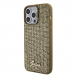 Guess PU Square Mirror Script Logo Fodral för iPhone 15 Pro Max Gold
