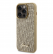 Guess PU Square Mirror Script Logo Fodral för iPhone 15 Pro Gold