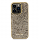 Guess PU Square Mirror Script Logo Fodral för iPhone 15 Pro Gold