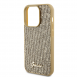 Guess PU Square Mirror Script Logo Fodral för iPhone 15 Pro Gold