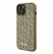 Guess PU Square Mirror Script Logo Fodral för iPhone 15 Gold