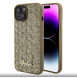 Guess PU Square Mirror Script Logo Fodral för iPhone 15 Gold