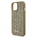 Guess PU Square Mirror Script Logo Fodral för iPhone 15 Gold